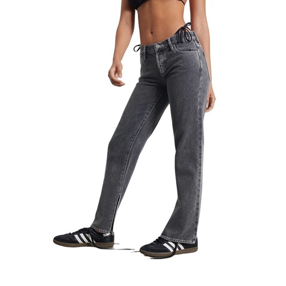 PacSun Womans Jeans Sz 24 Black Wash Low Rise Straight Leg Rigid Denim NEW - Picture 3 of 16